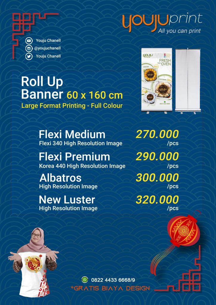 Roll Up Banner 60x160cm Imlek